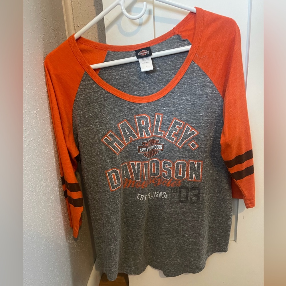 Harley Davidson 3/4 sleeve lightweight shirt
